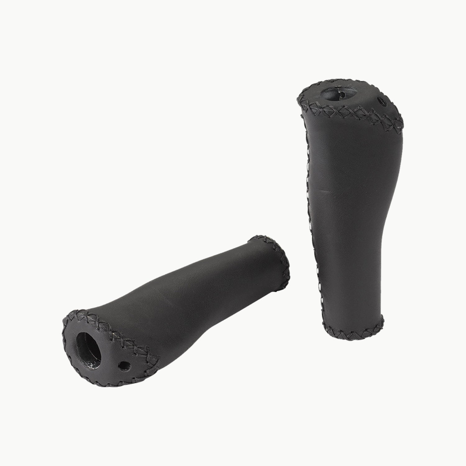 Accessoires components XLC Handle Leather leren zwarte handvaten voor actief/sportief fietsstuur 1